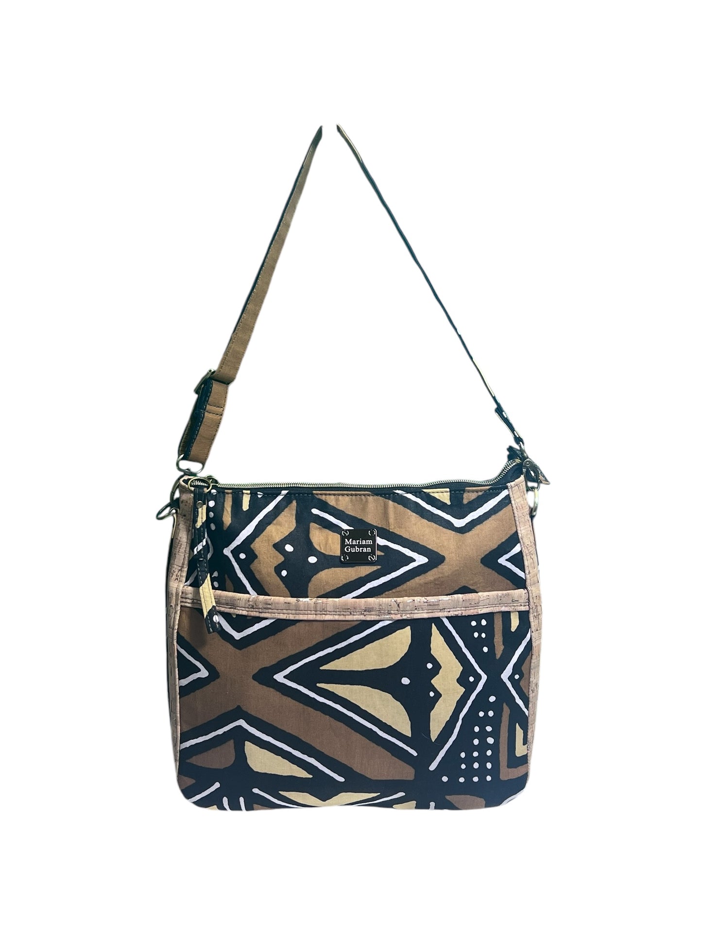 Cork and African fabric bag